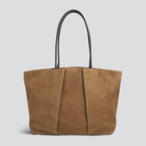 Wildleder Laptoptasche mit Reißverschluss und mehreren Fächern